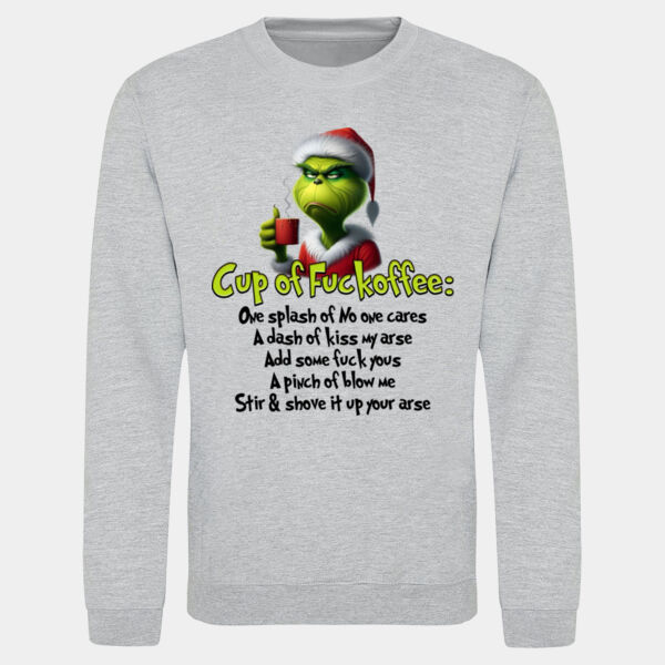 Grinch F*Coffee Adult Jumper Thumbnail